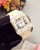 Japan Grade Cartier Santos 100 White Rubber Strap Watch (8)_th.jpg